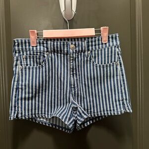 AMERICAN EAGLE striped jean shorts